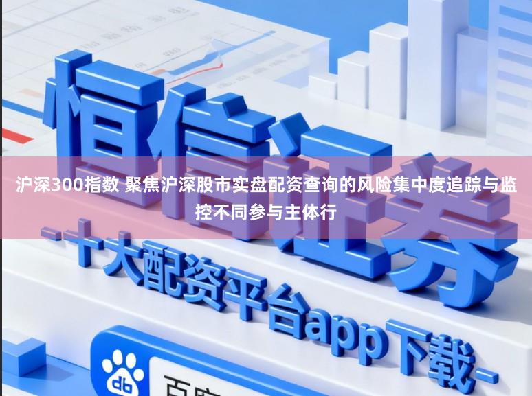 沪深300指数 聚焦沪深股市实盘配资查询的风险集中度追踪与监控不同参与主体行