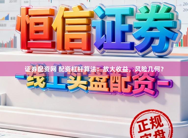 证券配资网 配资杠杆算法:放大收益,风险几何?